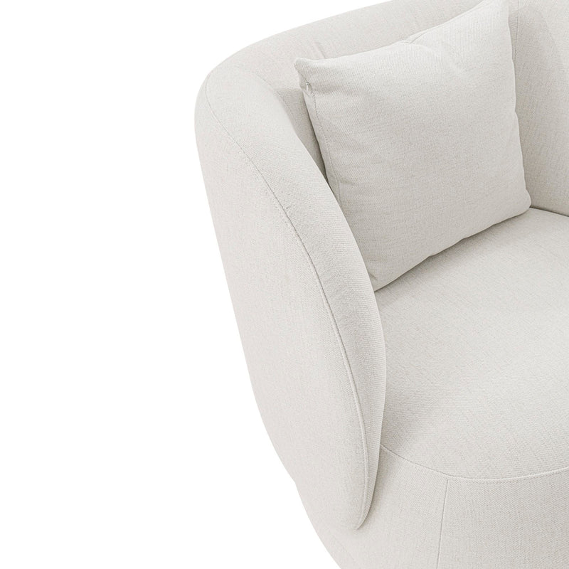 Weave - Accent Chair With Pillow, Comfortable Seating For Living Room - Cream by HouseOfZazla