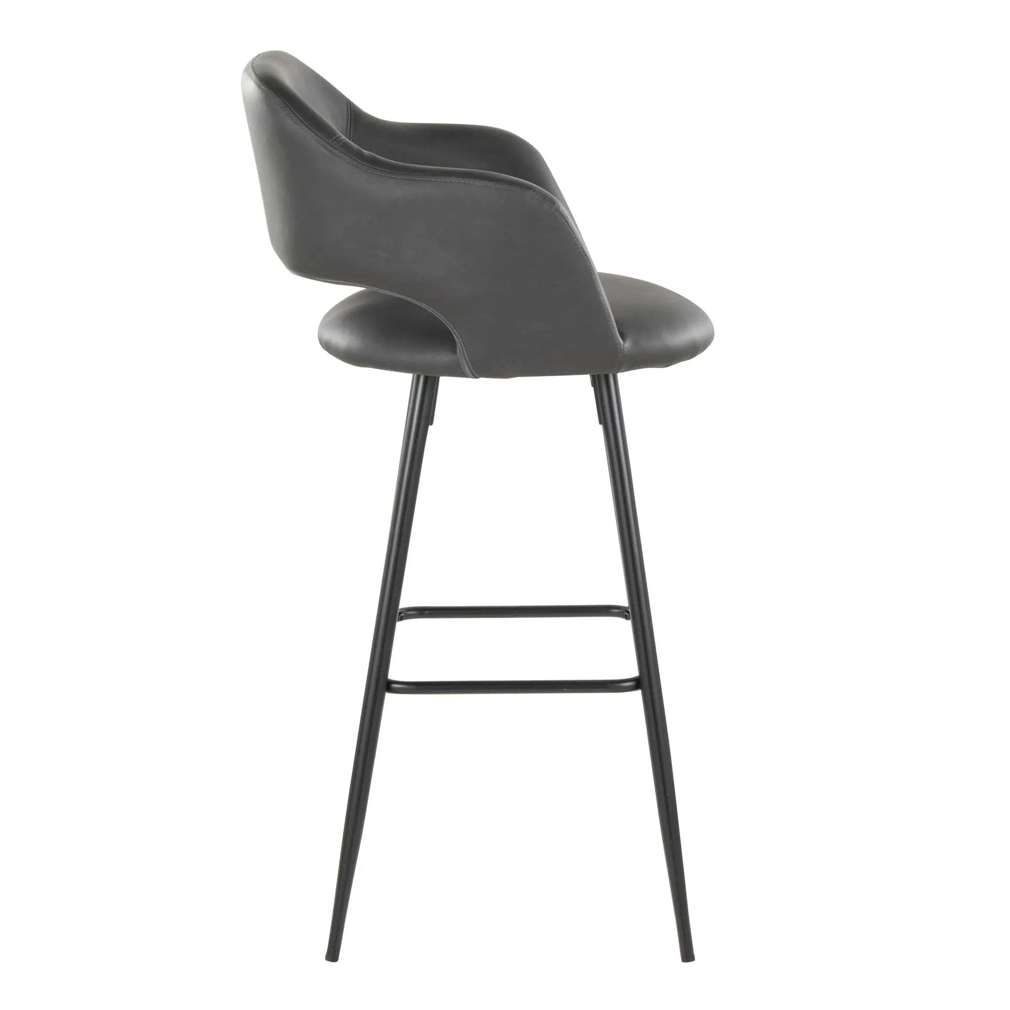 Margarite - Contemporary Fixed Height BarStool With Square Footrest (Set of 2) by Unique Piece Furniture
