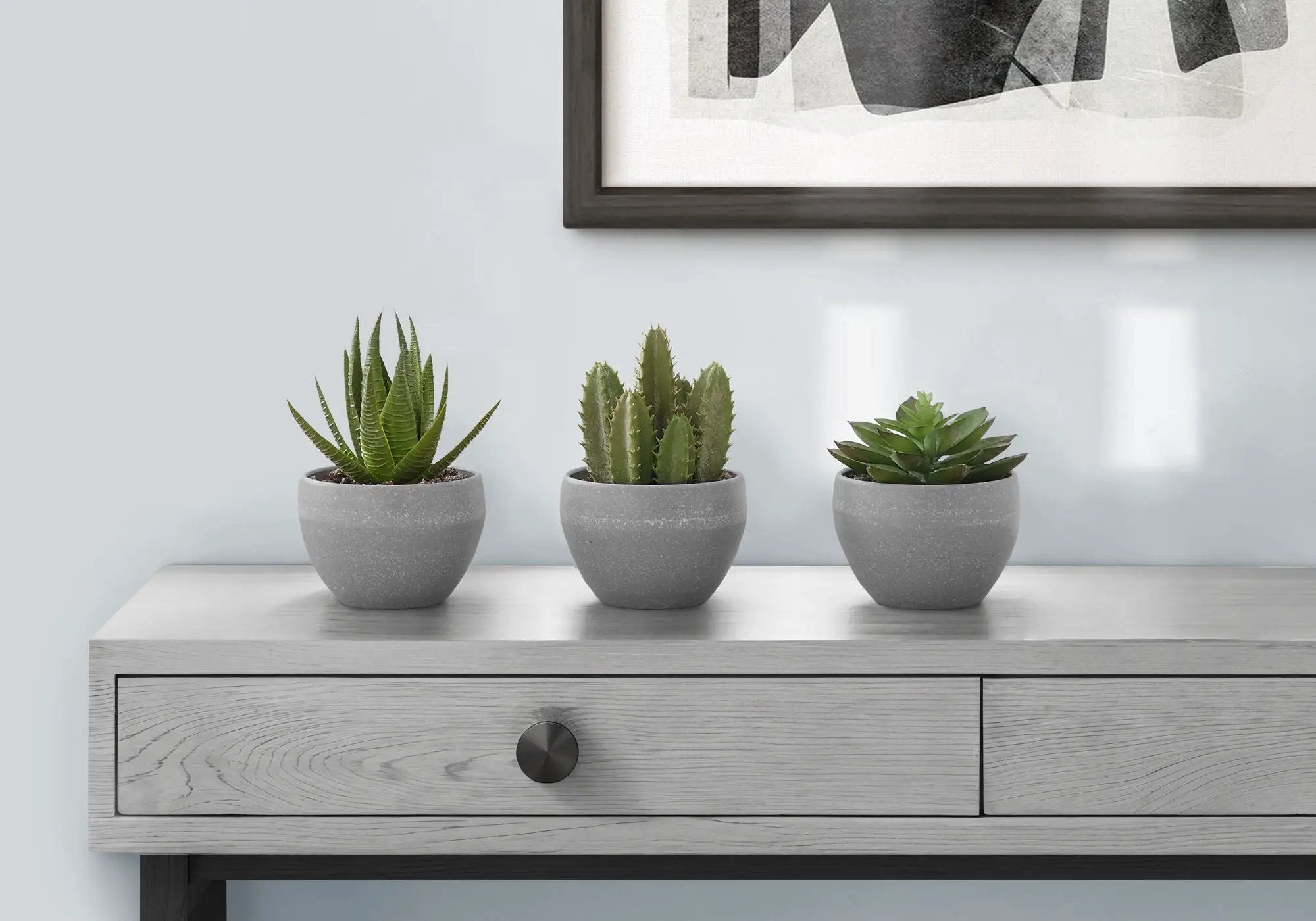 6" Tall Artificial Succulent Plant Set of 3 by HouseOfZazla