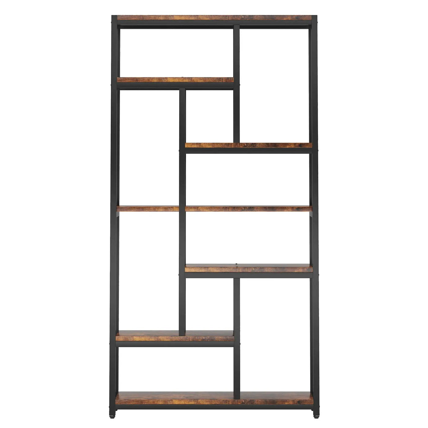 Extra Tall 7 Tier Industrial Etagere Bookcase with 10 Shelves Organizer by HouseOfZazla