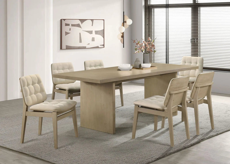 Decker 82-inch Rectangular Wood Dining Table Natural Oak by Unique Piece Furniture