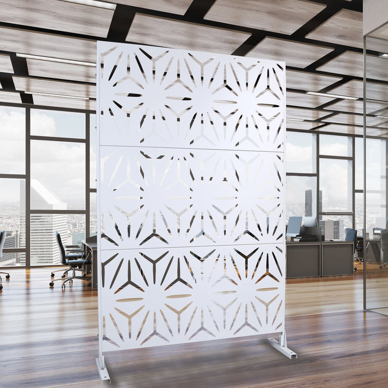 Outdoor & Indoor Metal Privacy Screen, Freestanding Decorative Panels by HouseOfZazla