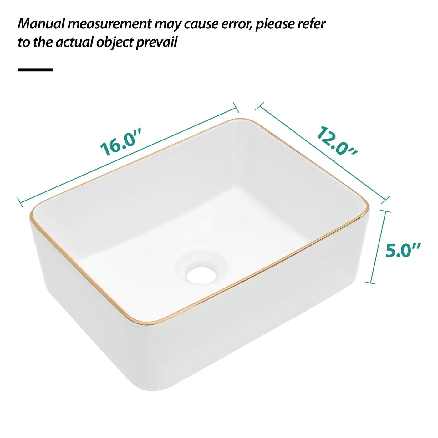 Modern European Style Ceramic Rectangular Vessel Bathroom Sink by HouseOfZazla