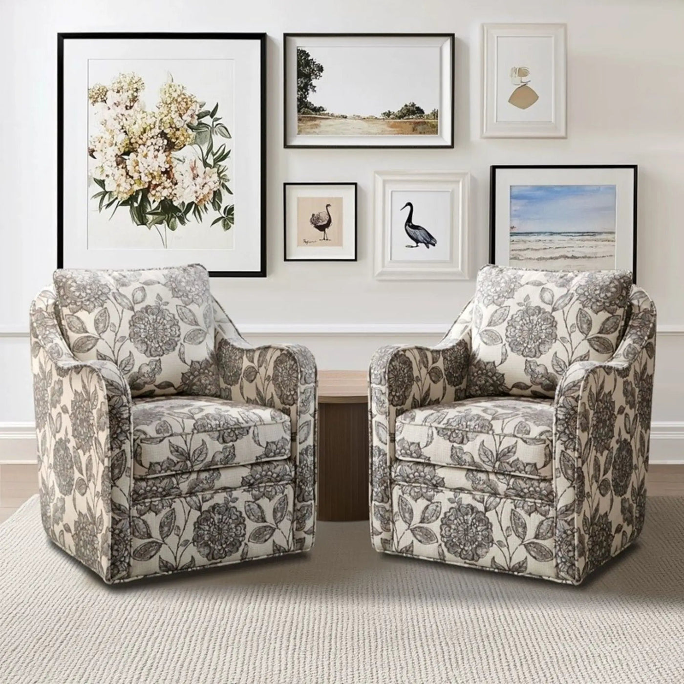 Wide Seat Arm Chair With 360 Degree Rotation by HouseOfZazla