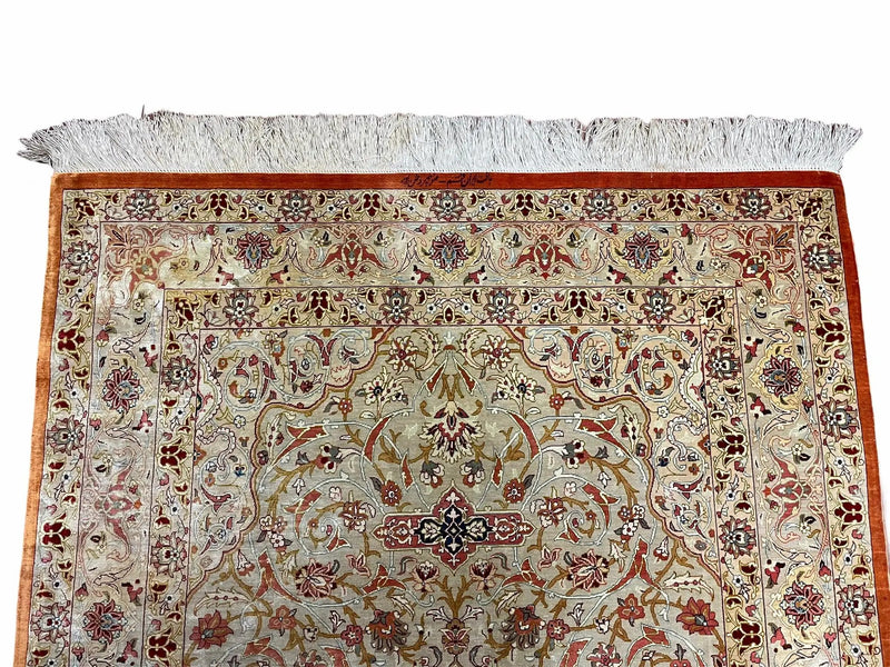 3' X 5' Vintage Fine Handmade Turkish Oriental Silk Rug 900 KPSI Wow by Jewel Rugs