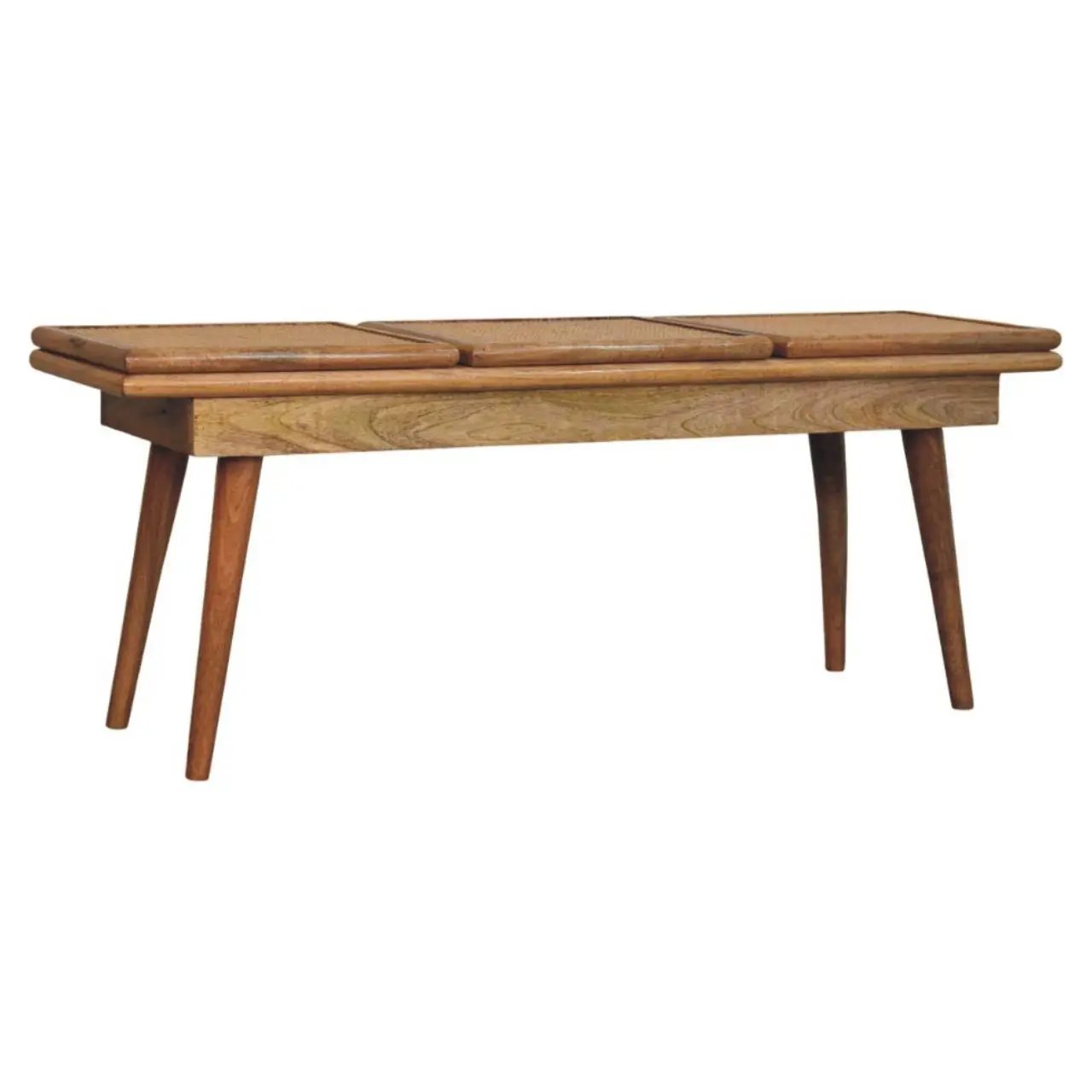 Larissa - Triple Accent Cane Bench - Beige by Unique Piece Furniture