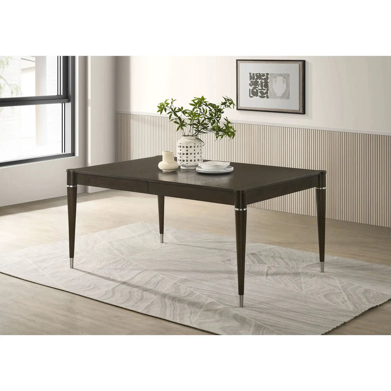Blakely - Leaf Dining Table With Tapered Legs Accents - Ash Brown by HouseOfZazla