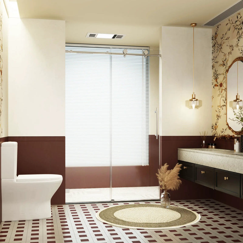 Frameless Single Sliding Soft Close Shower Doors, 5/16" Sgcc Tempered Glass by HouseOfZazla