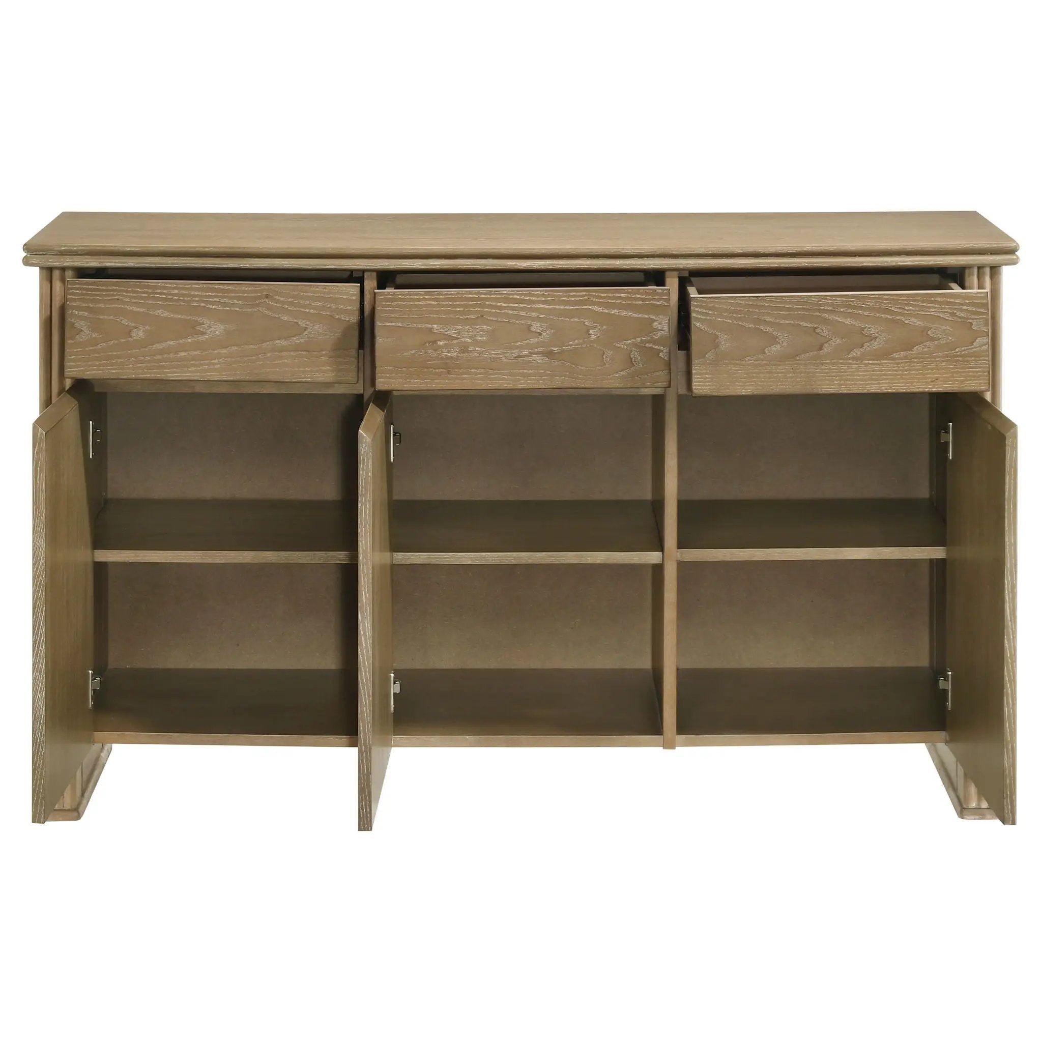 Adina 3-door 59-inch Sideboard Server Distressed Light Brown by Unique Piece Furniture