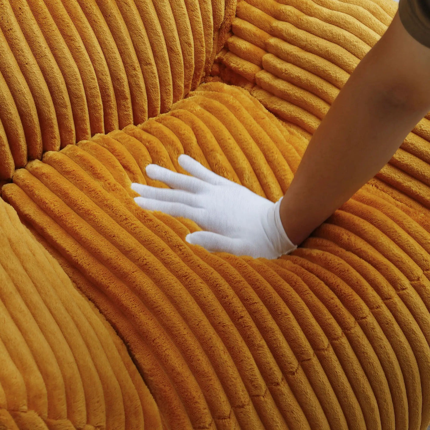 Giant Bean Bag Chair With Armrests And Footstool by Unique Piece Furniture