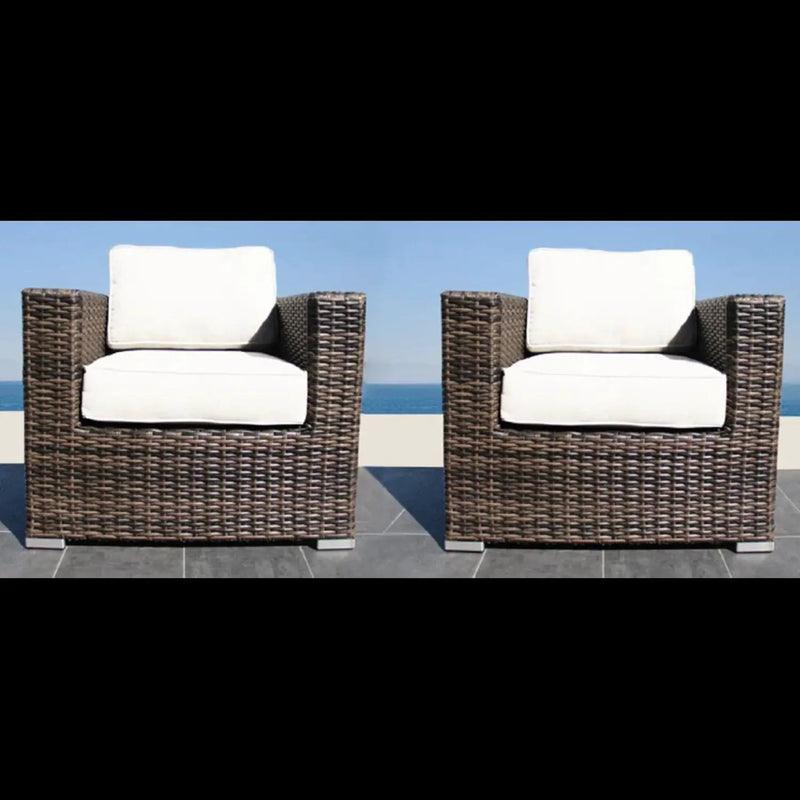 Outdoor Chairs Set With Cushions - Brown Mix by Unique Piece Furniture