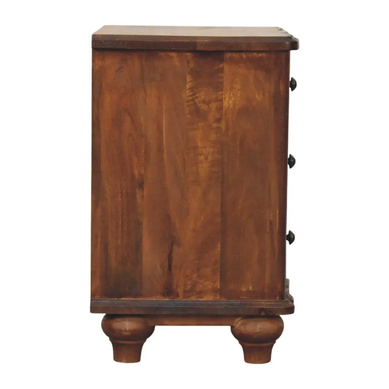 Solid Wood Lume Panel Bedside Table by HouseOfZazla
