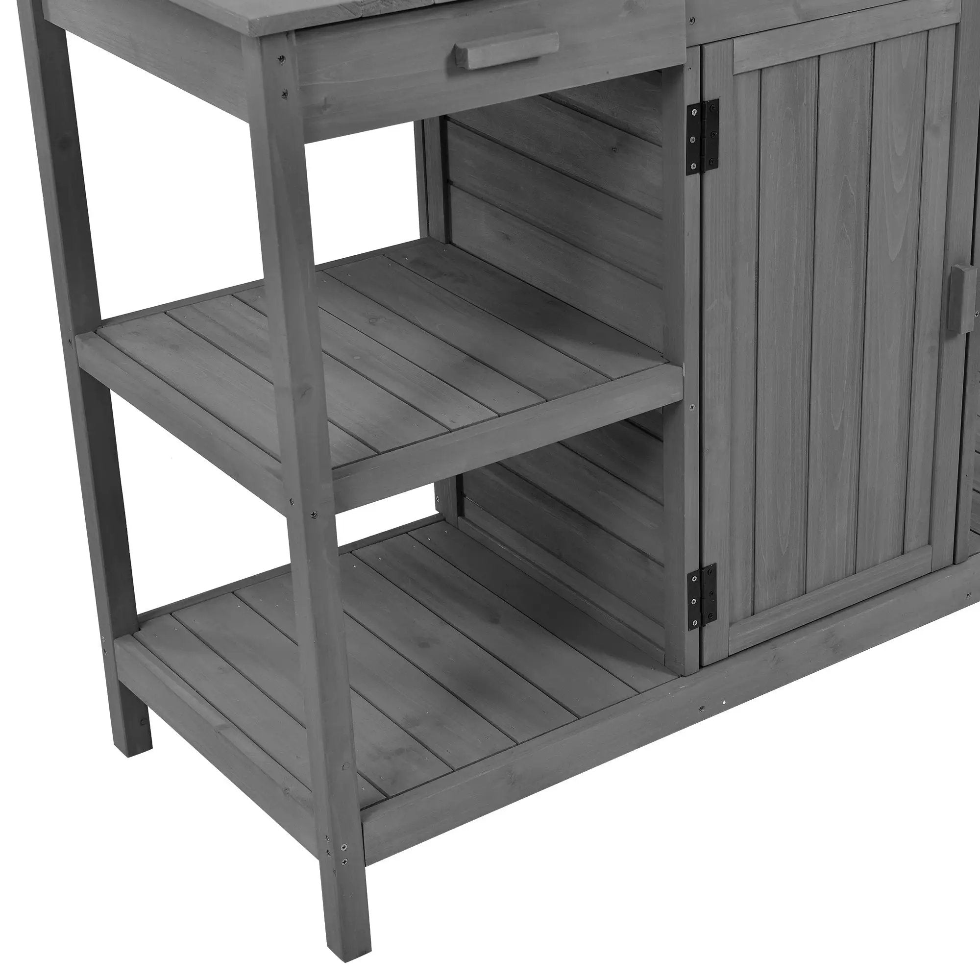Topmax 66'' Large Outdoor Farmhouse Wooden Potting Bench Table by HouseOfZazla