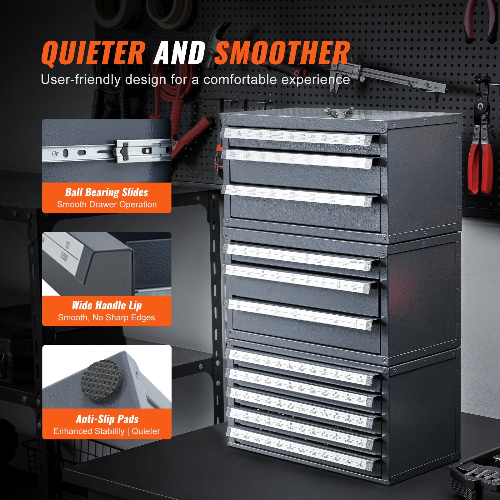End Mill Dispenser Cabinet, Three-Drawer Organizer for End Mill Storage by HouseOfZazla