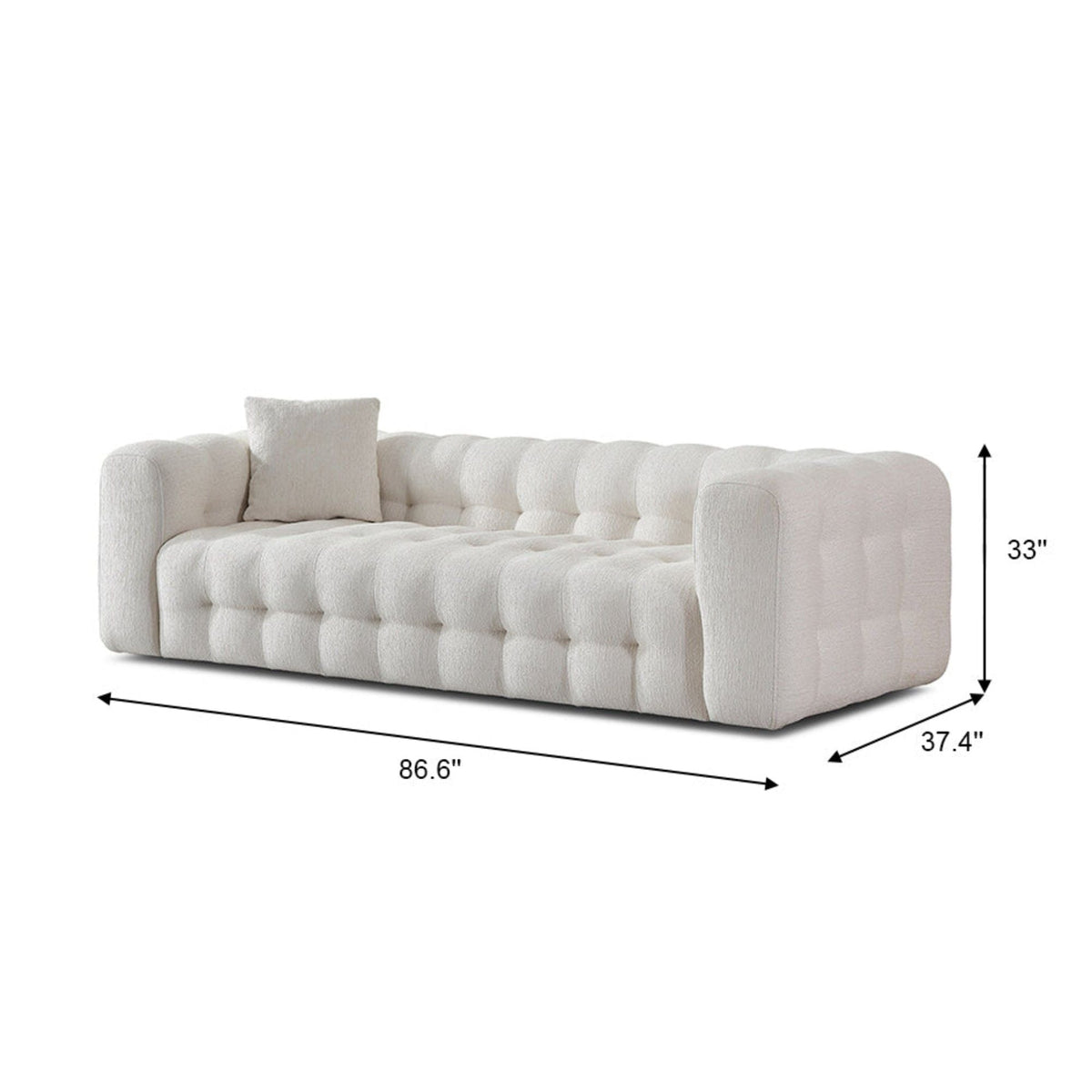 Beige Modern Tufted Chesterfield Sofa with Deep Button Tufting, photo 9 of 10