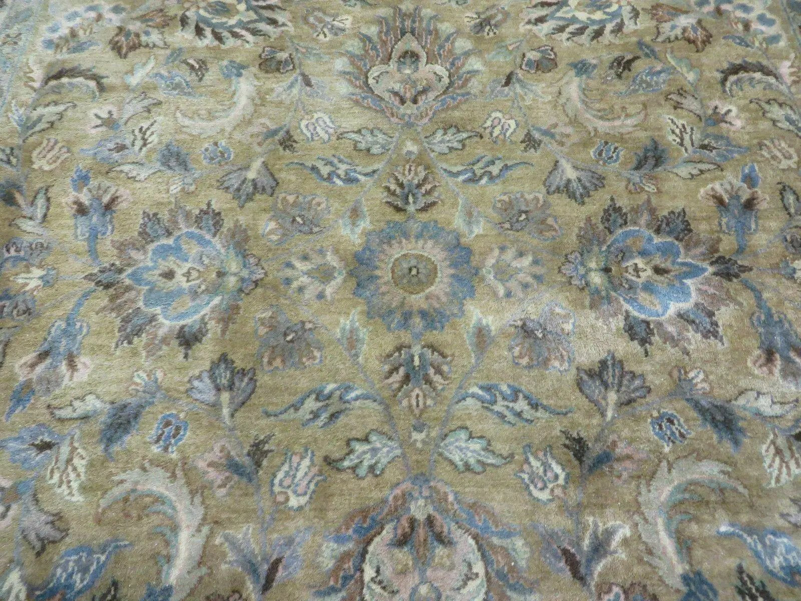 5' 6" X 9' Vintage Handmade Jaipur Indian Floral Oriental Wool Rug Veg Dyes by Jewel Rugs