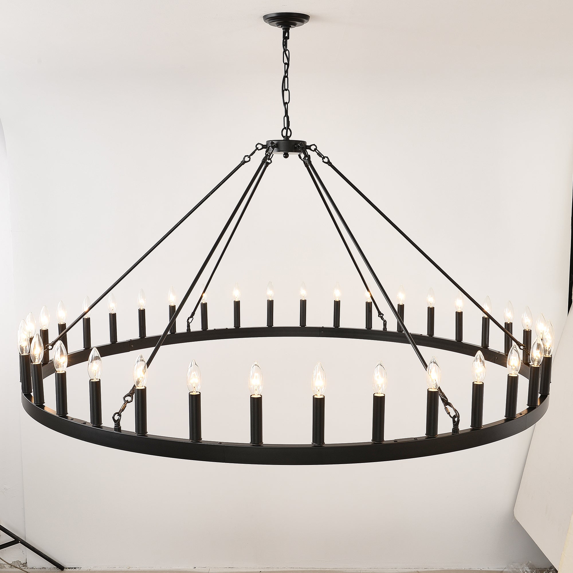 59.1 Inch 36-Light Wagon Wheel Chandelier by HouseOfZazla