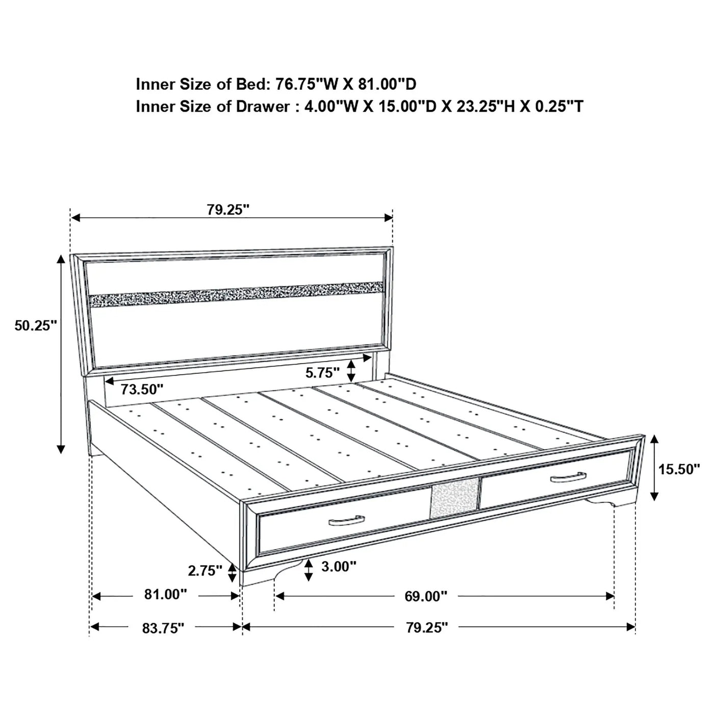 Storage Platform Bed 2 Drawer by HouseOfZazla