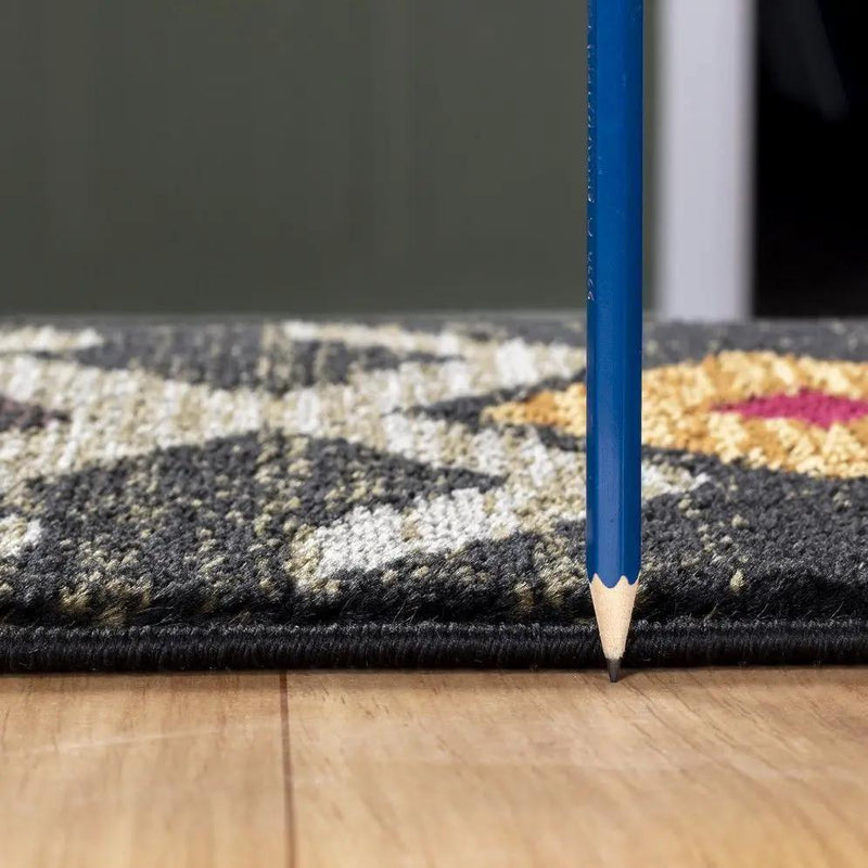 Tribes - 5'3" X 7'3" Southwest Area Rug - Black by Unique Piece Furniture