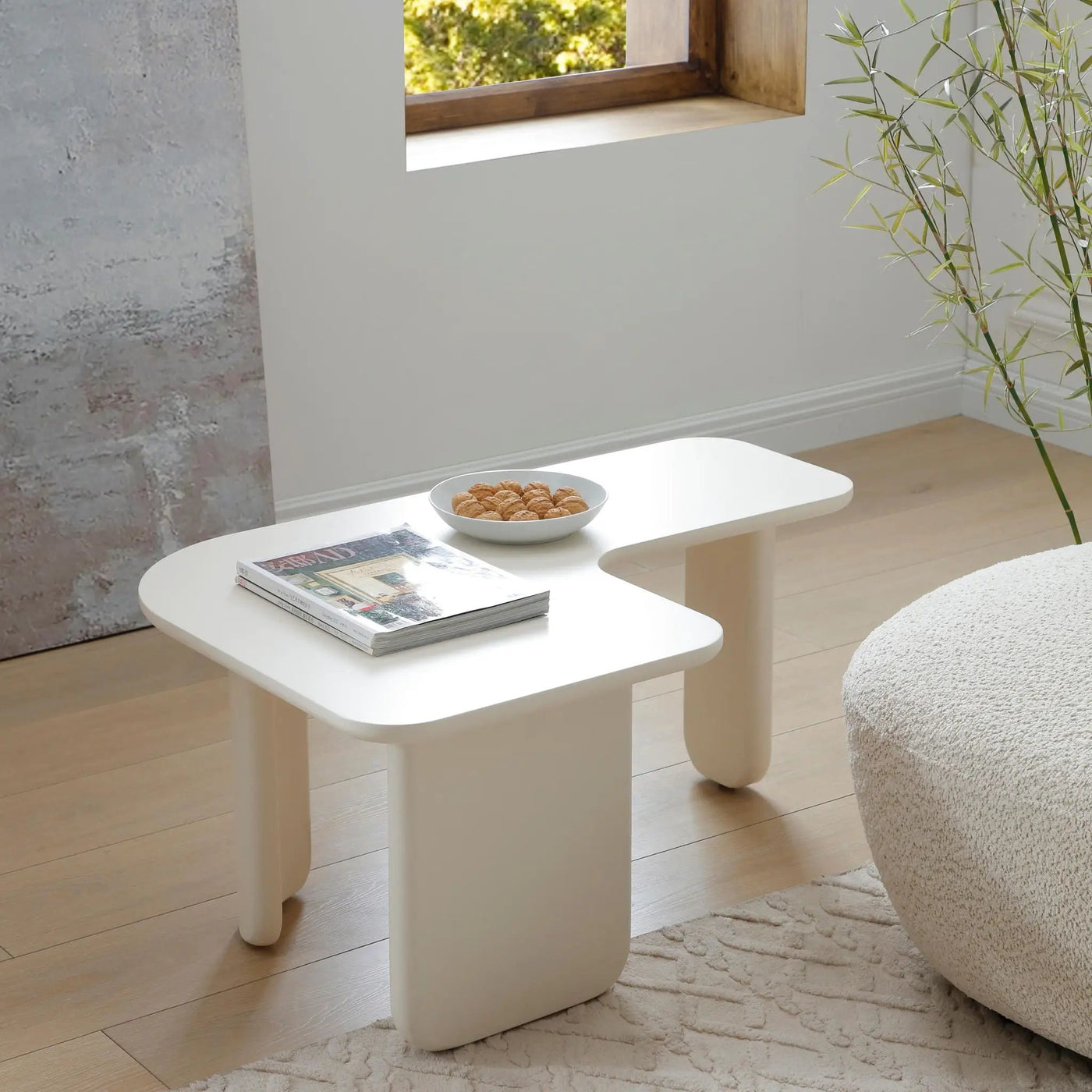 L-Shape Coffee Table For Living Room by HouseOfZazla