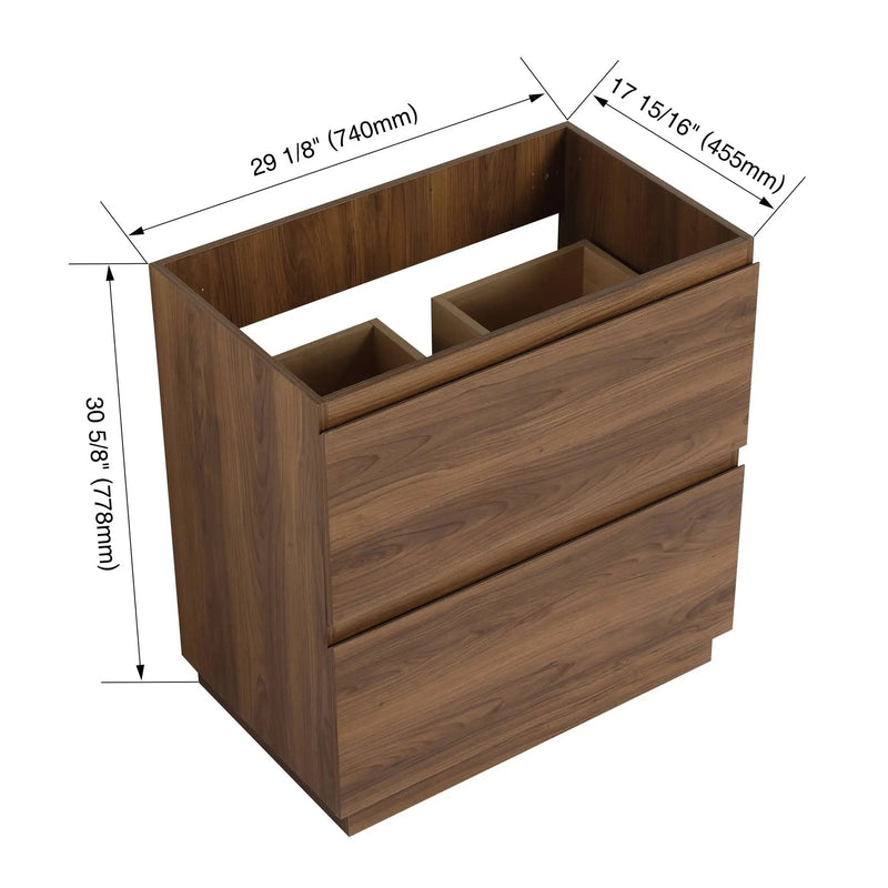Modern Freestanding Bathroom Vanity Cabinet With Double Drawer by Unique Piece Furniture