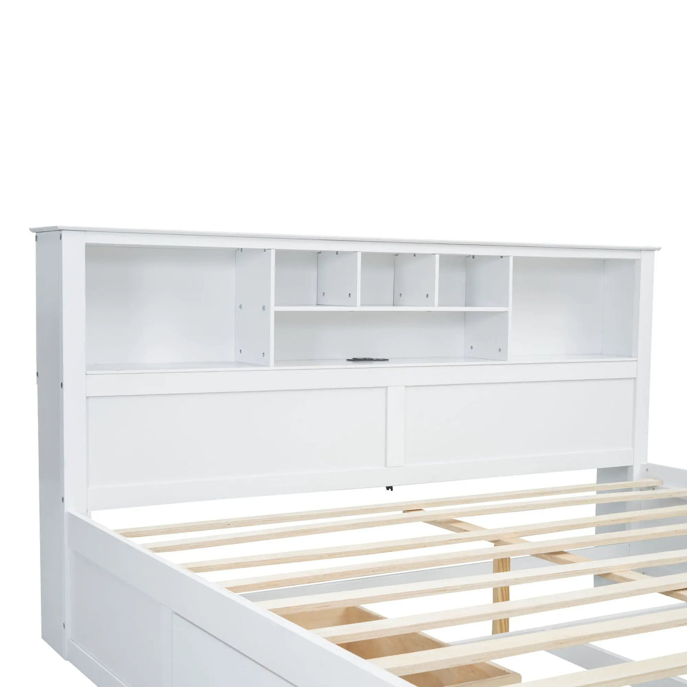 Platform Bed With Multi Storage Headboard, USB And Drawers by HouseOfZazla
