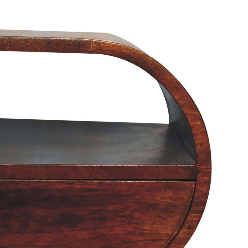Large Chestnut Circular Bedside by HouseOfZazla