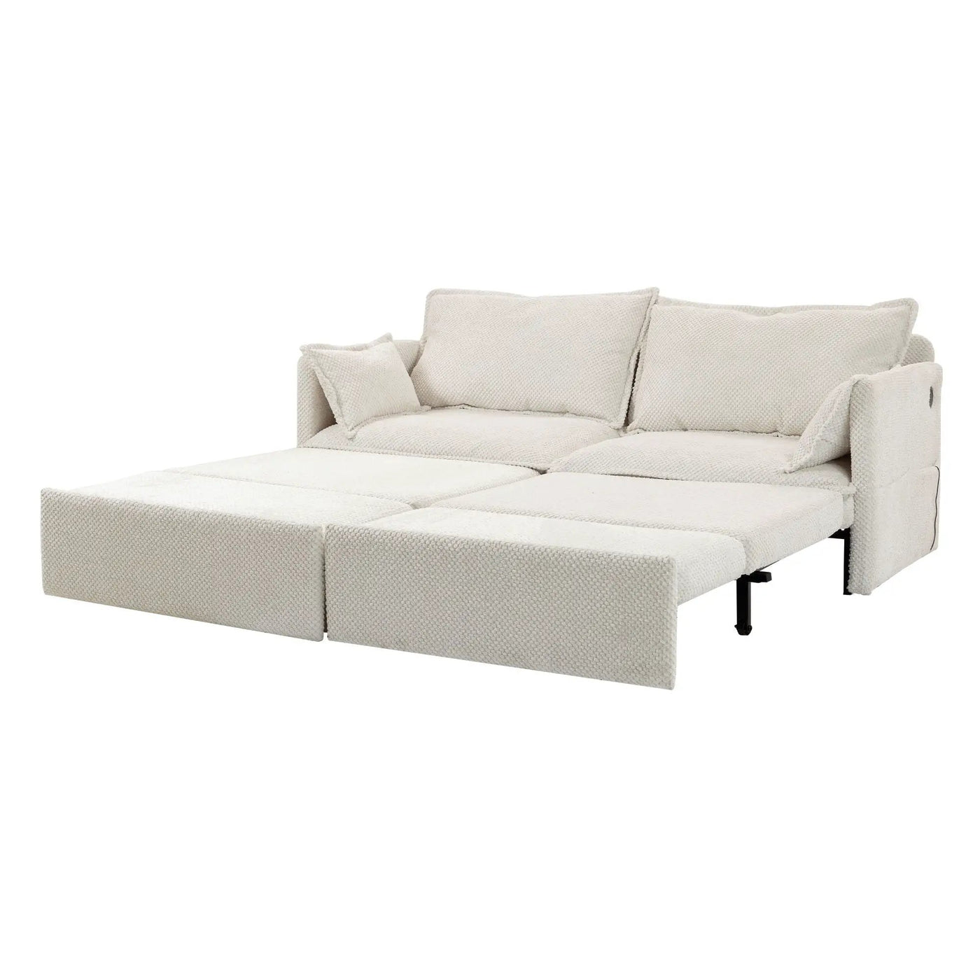 Pull Out Sofa Bed, Convertible Sleeper Sofa Couch, Side Storage, And USB / C - Type Charging Ports Chair by HouseOfZazla
