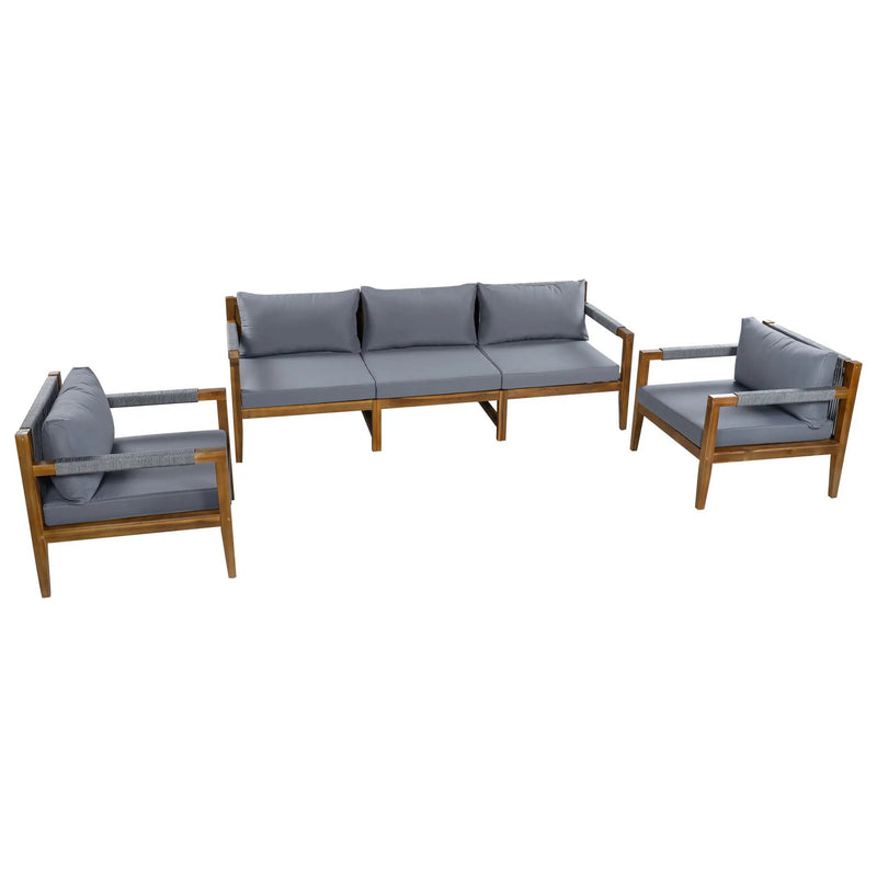 3 Piece Outdoor Sectional Sofa Set by HouseOfZazla