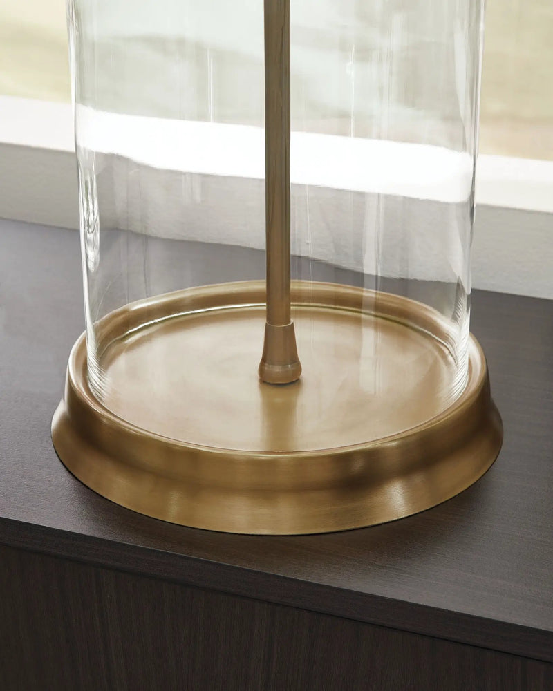 Gizeh - Glass Table Lamp - Clear / Gold Finish by Unique Piece Furniture