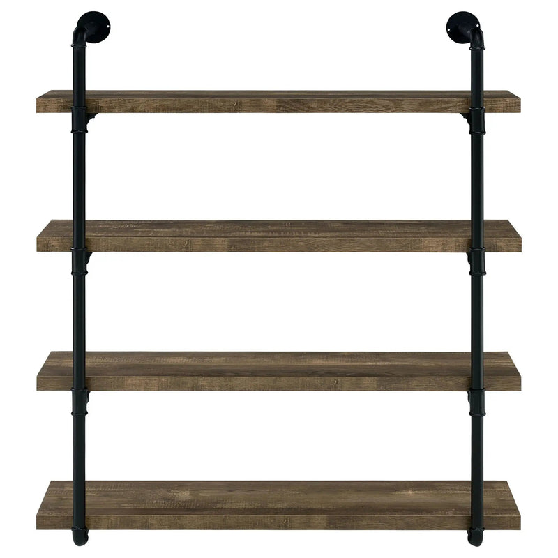 Elmcrest 39-inch 4-shelf Wall Bookshelf Rustic Oak by Unique Piece Furniture