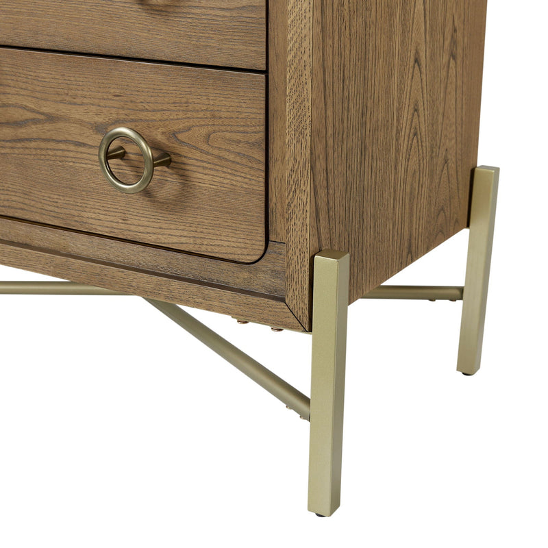2 Drawer Nightstand With USB - Latte, photo 7 of 7