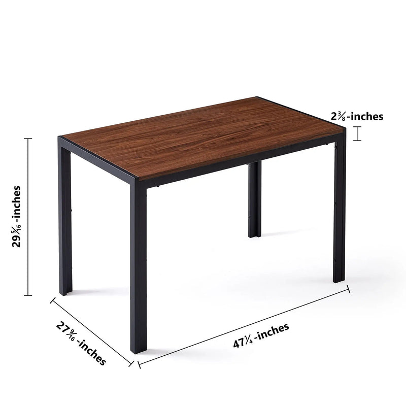 Creative Design Veneered MDF Wood Structure Rectangular Walnut Dining Table - Walnut by HouseOfZazla