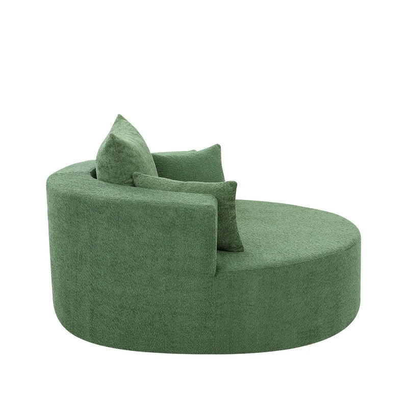 360° Swivel Accent Barrel Chair With 3 Removable Pillows For Living Room by HouseOfZazla
