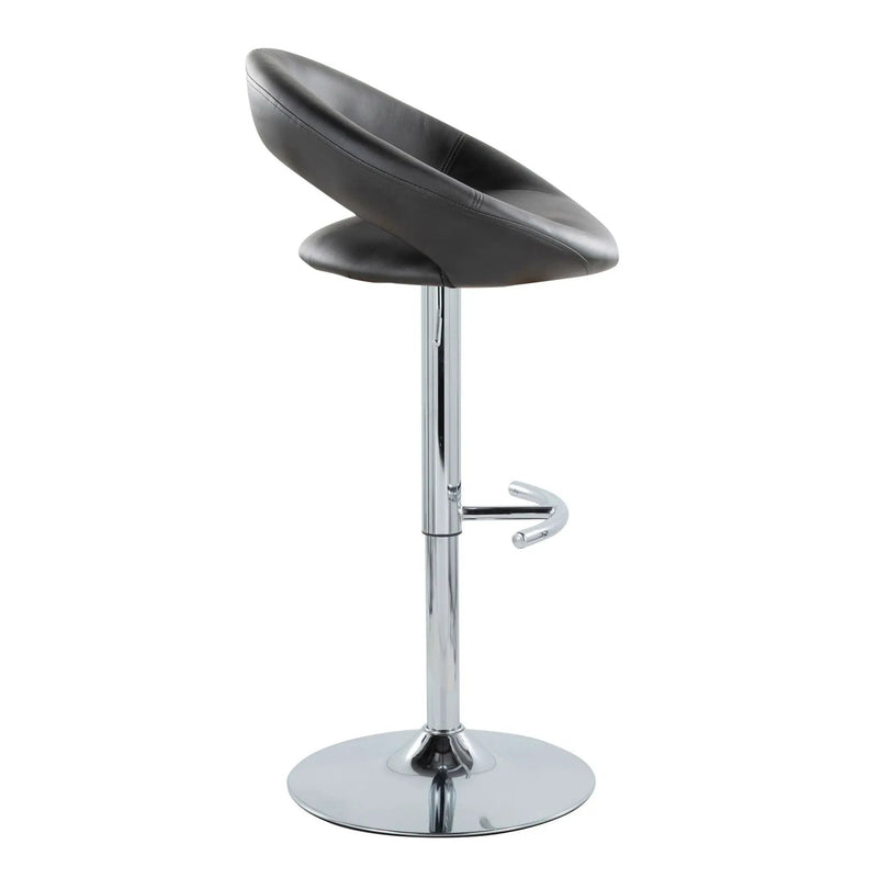 Posh - Contemporary Adjustable Barstool With Swivel With Rounded T Footrest (Set of 2) by Unique Piece Furniture