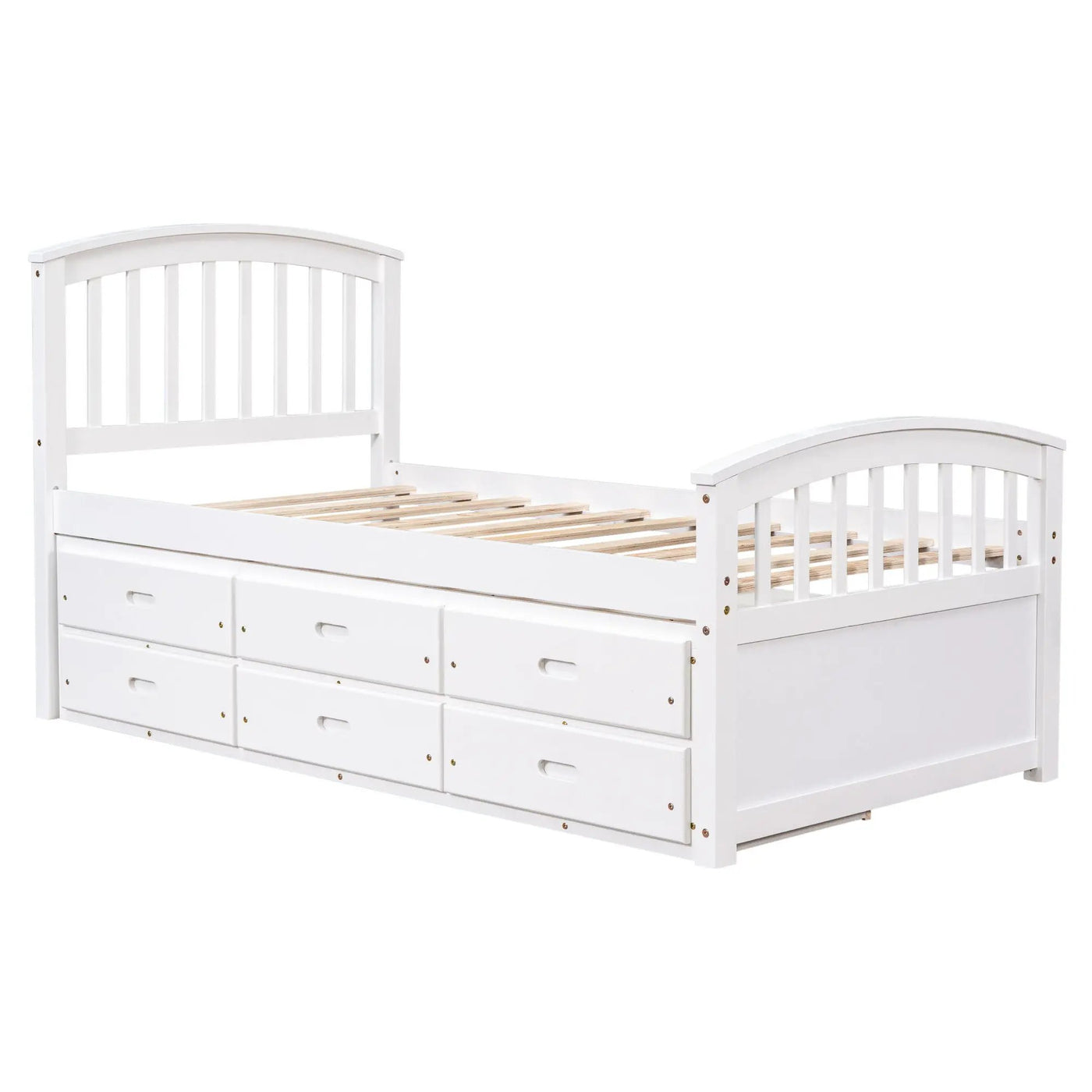 Platform Storage Bed Solid Wood Bed With 6 Drawers by HouseOfZazla