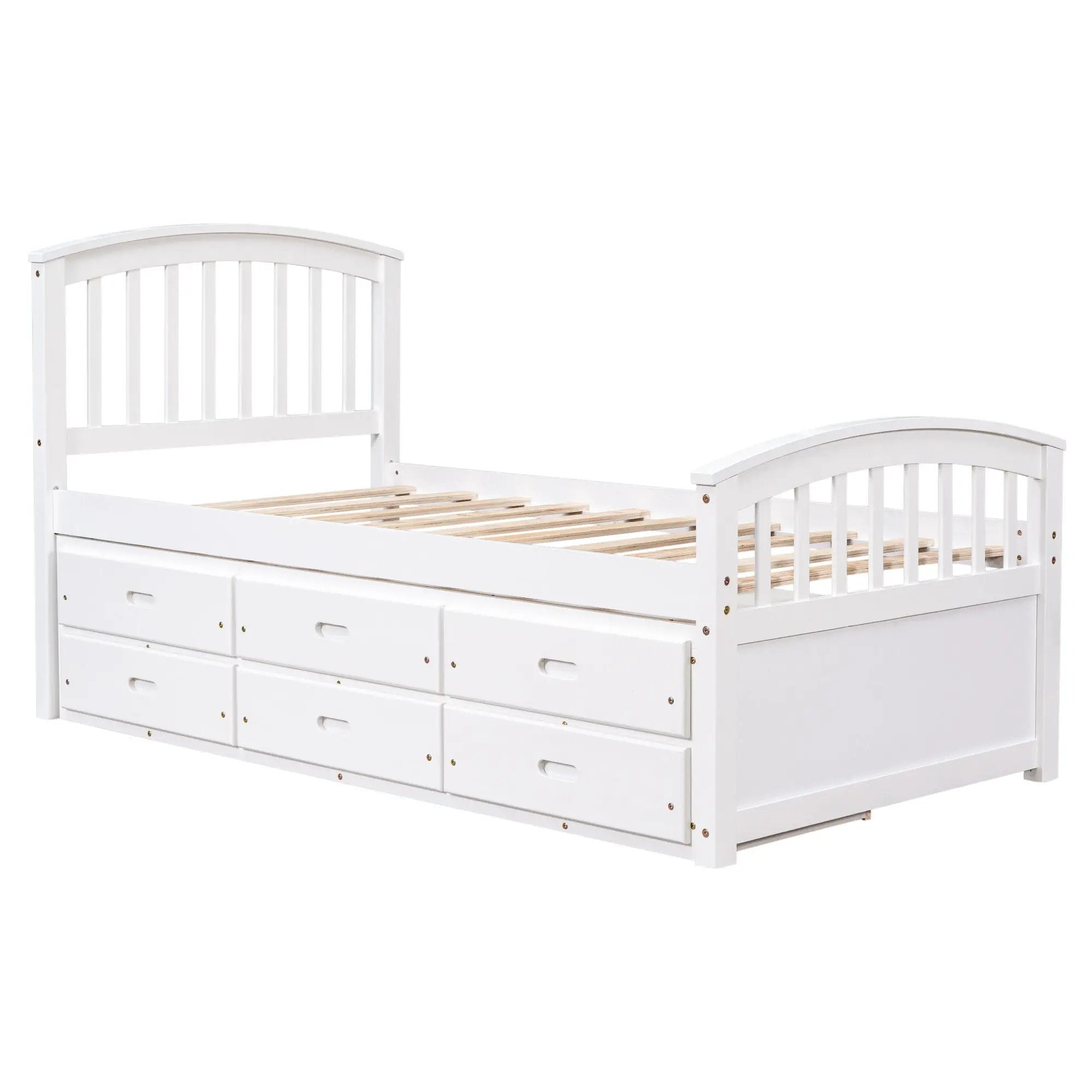 Platform Storage Bed Solid Wood Bed With 6 Drawers by Unique Piece Furniture