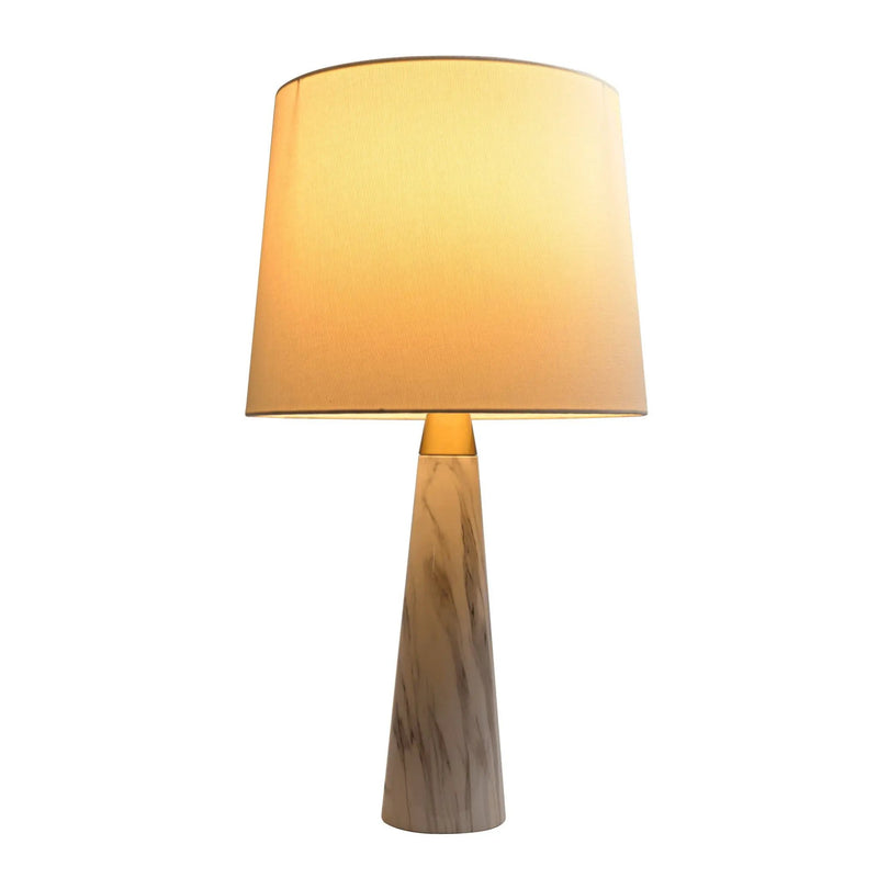 Enclave - Hydro Table Lamp With On / Off Switch Base Shade - Gold / White / White Marble by Unique Piece Furniture