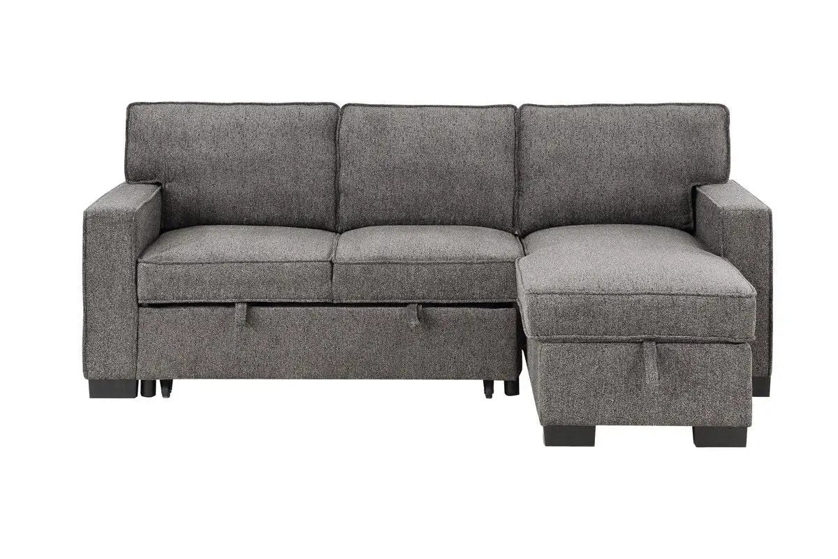 Estelle - Fabric Reversible Sleeper Sectional With Storage Chaise Drop-Down Table 2 Cup Holders And 2 USB Ports by Unique Piece Furniture
