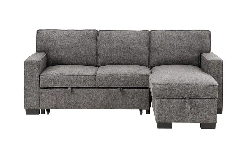 Estelle - Fabric Reversible Sleeper Sectional With Storage Chaise Drop-Down Table 2 Cup Holders And 2 USB Ports by Unique Piece Furniture