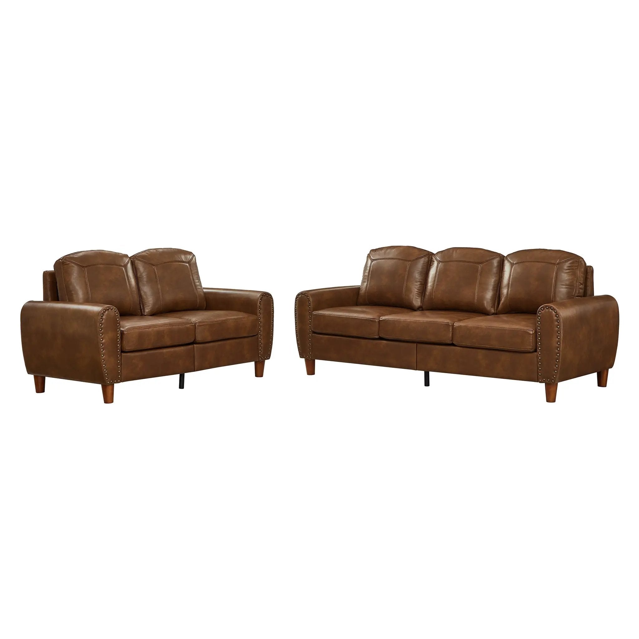 Breathable Faux Leather Sofa For Living Room by HouseOfZazla