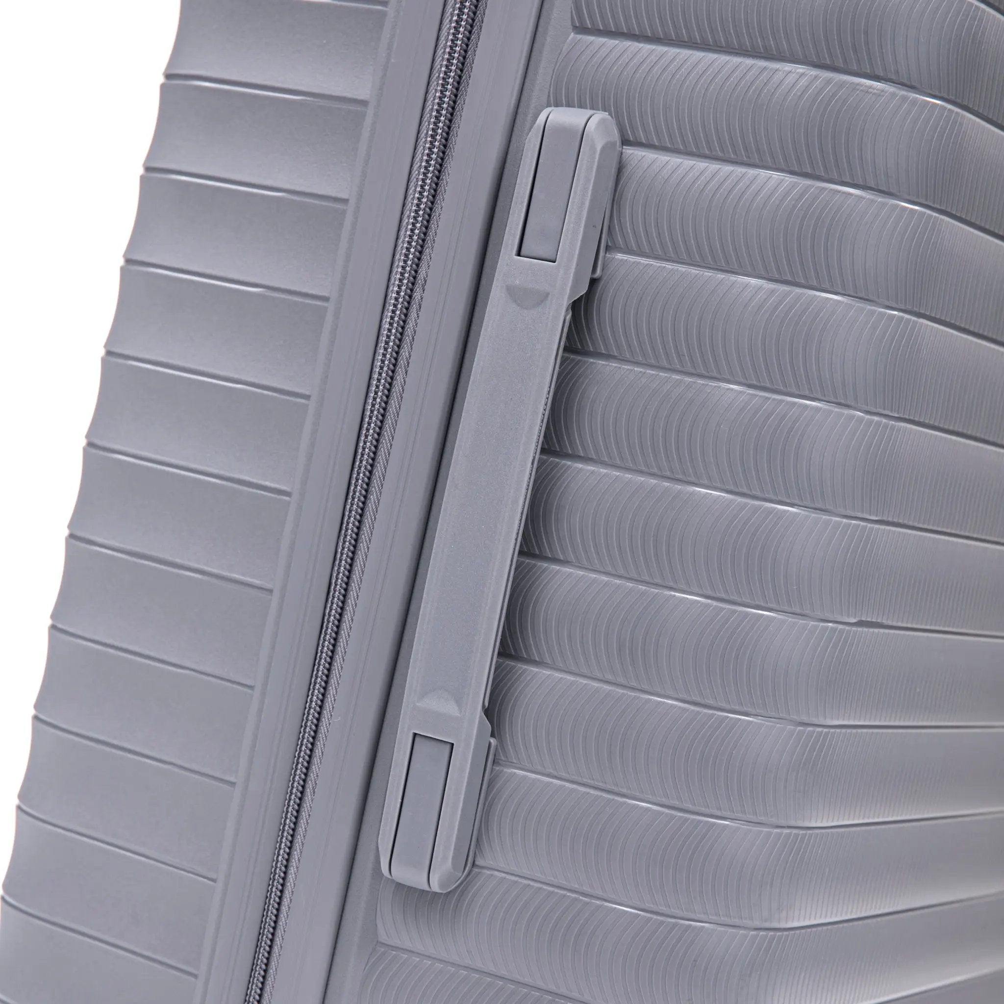 4-Piece PP Spinner Wheel Luggage Set with Cosmetic Case, Light Gray by HouseOfZazla