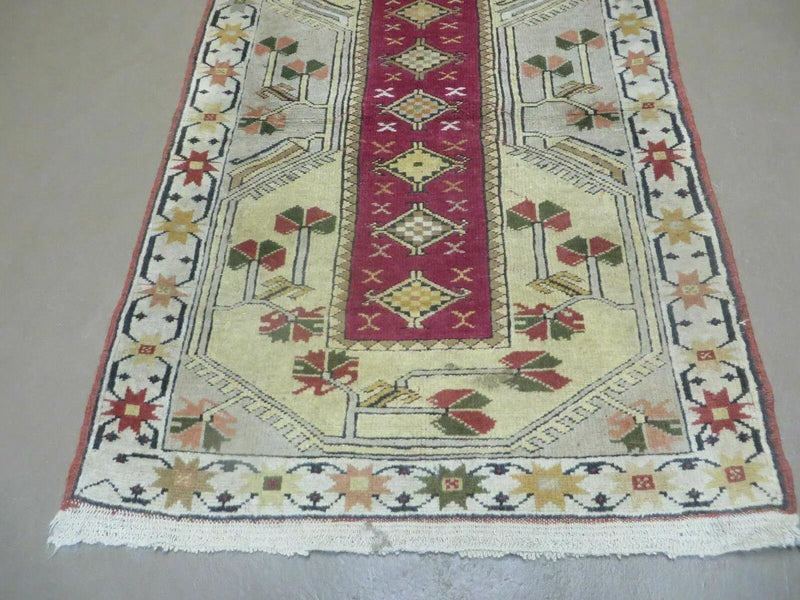 3' X 5' Vintage Handmade Turkish Turkey Oushak MILAS Wool Accent Rug Carpet Nice by Jewel Rugs
