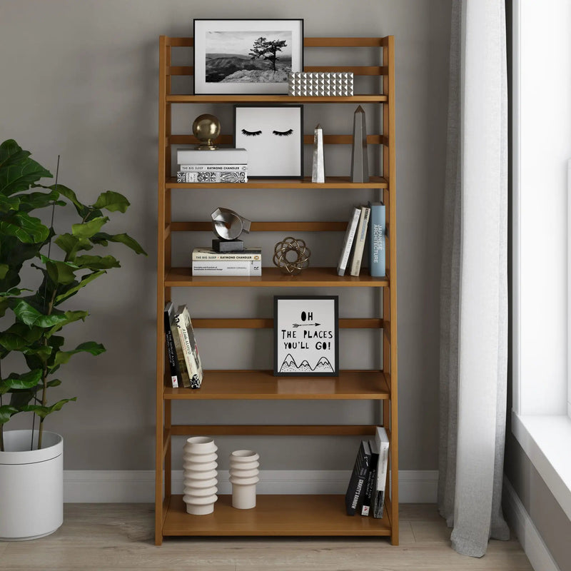 Acadian - Handcrafted Ladder Shelf Bookcase by Unique Piece Furniture