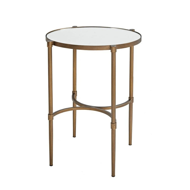 Bedford - Oval Mirror Accent Table - Antique Bronze by HouseOfZazla
