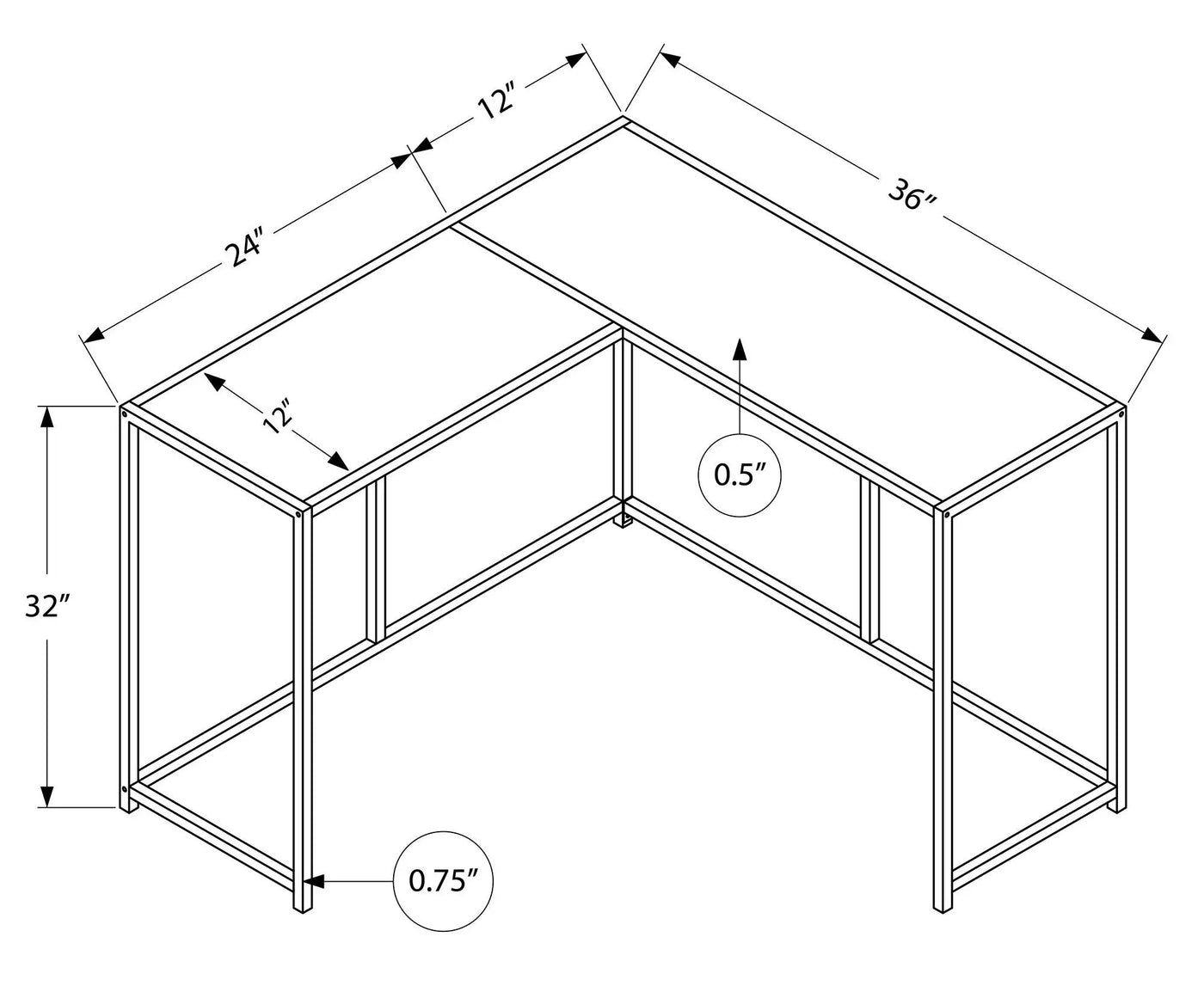 Corner Accent Console Table For Entryway, Unique L-Shaped Design by Unique Piece Furniture