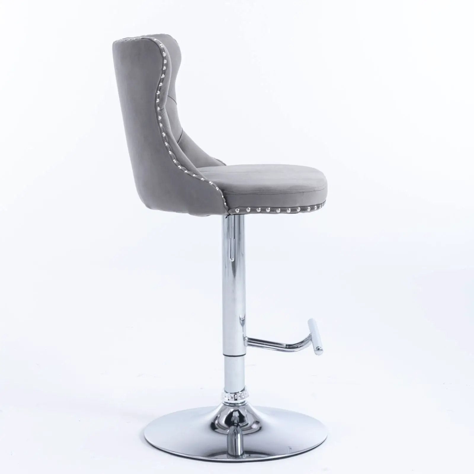 Swivel Barstools Adjusatble Seat Height From 25-33", Modern Upholstered Base Bar Stools With Backs Comfortable Tufted For Home Pub And Kitchen Island (Set of 2) by Unique Piece Furniture