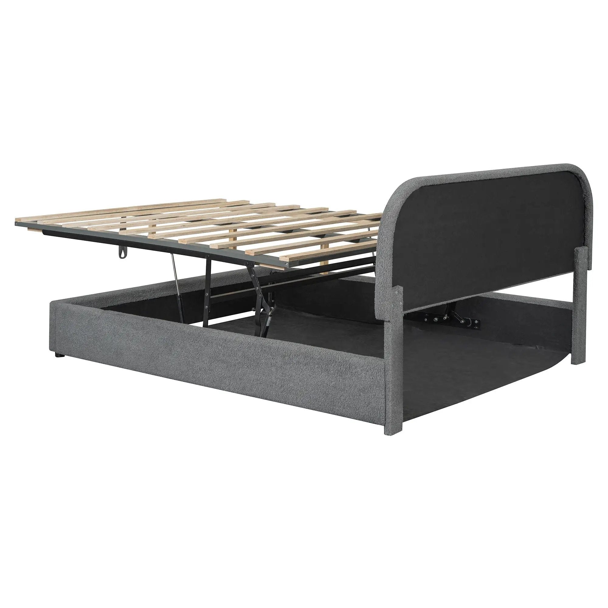 Upholstered Platform Bed With Hydraulic Storage System by HouseOfZazla