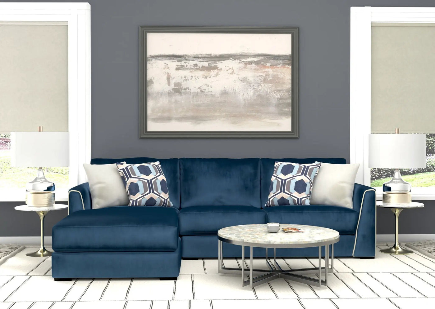 Jetson - Sectional With Comfort Coil Seat Cushions And Included Accent Pillows by Unique Piece Furniture