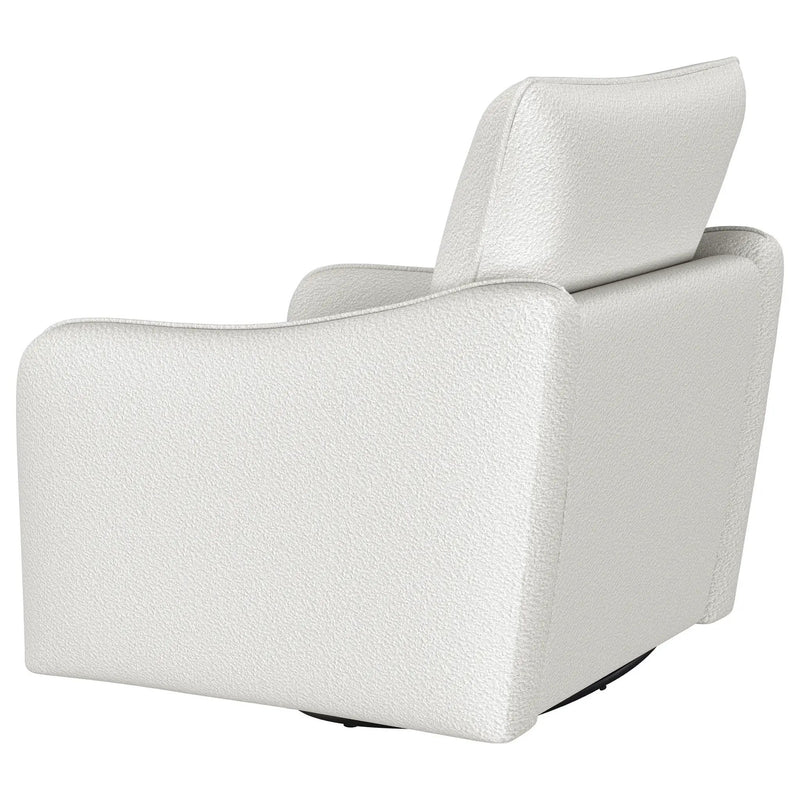 Madia Upholstered Sloped Arm Swivel Glider Chair Vanilla by Unique Piece Furniture